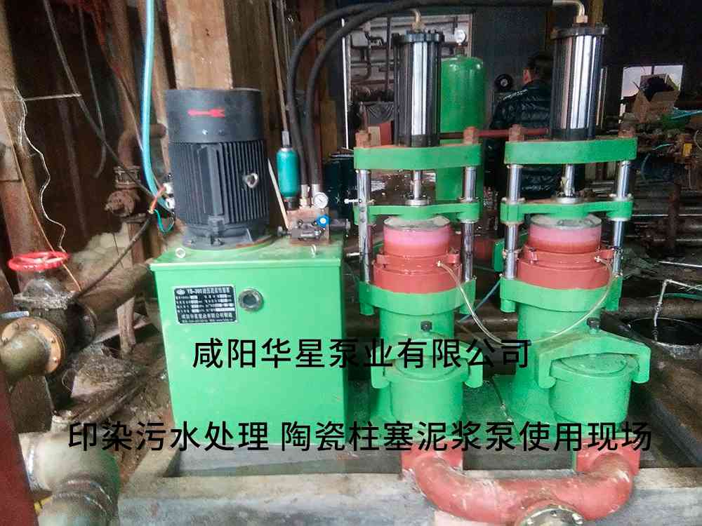 印染廠使用YBH300立式柱塞泵客戶現(xiàn)場(chǎng)